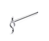 Cool Design Silver Straight Nose Stud NSKA-384